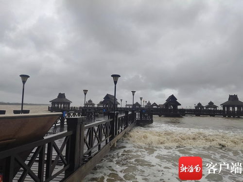 台风摩羯来袭海南文昌海面狂风掀巨浪